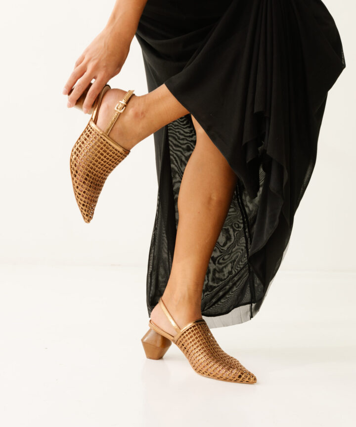 Sapato Slingback Couro Idaho