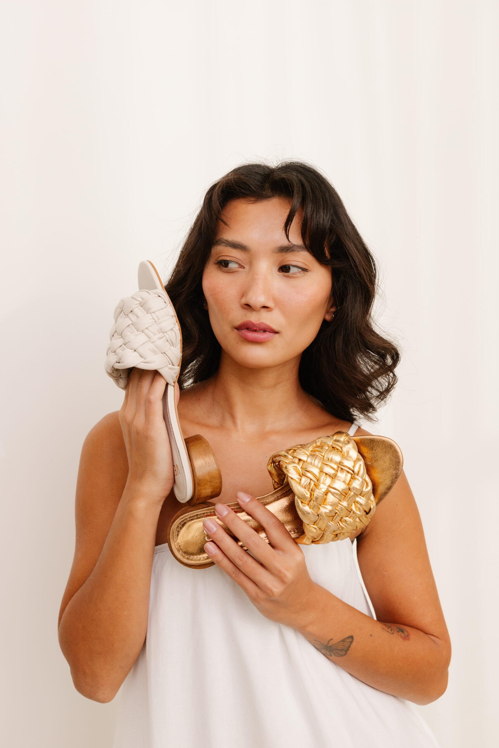 Tamanco em Couro Trançado Ischia