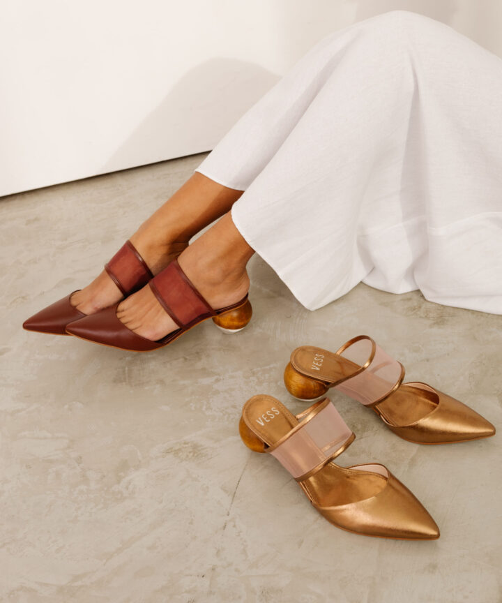 Mule Tela e Couro Milos