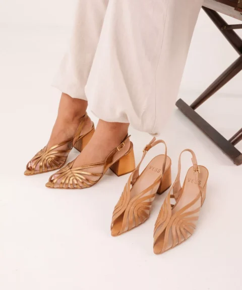 Sapato Feminino Couro e Tela Ravena