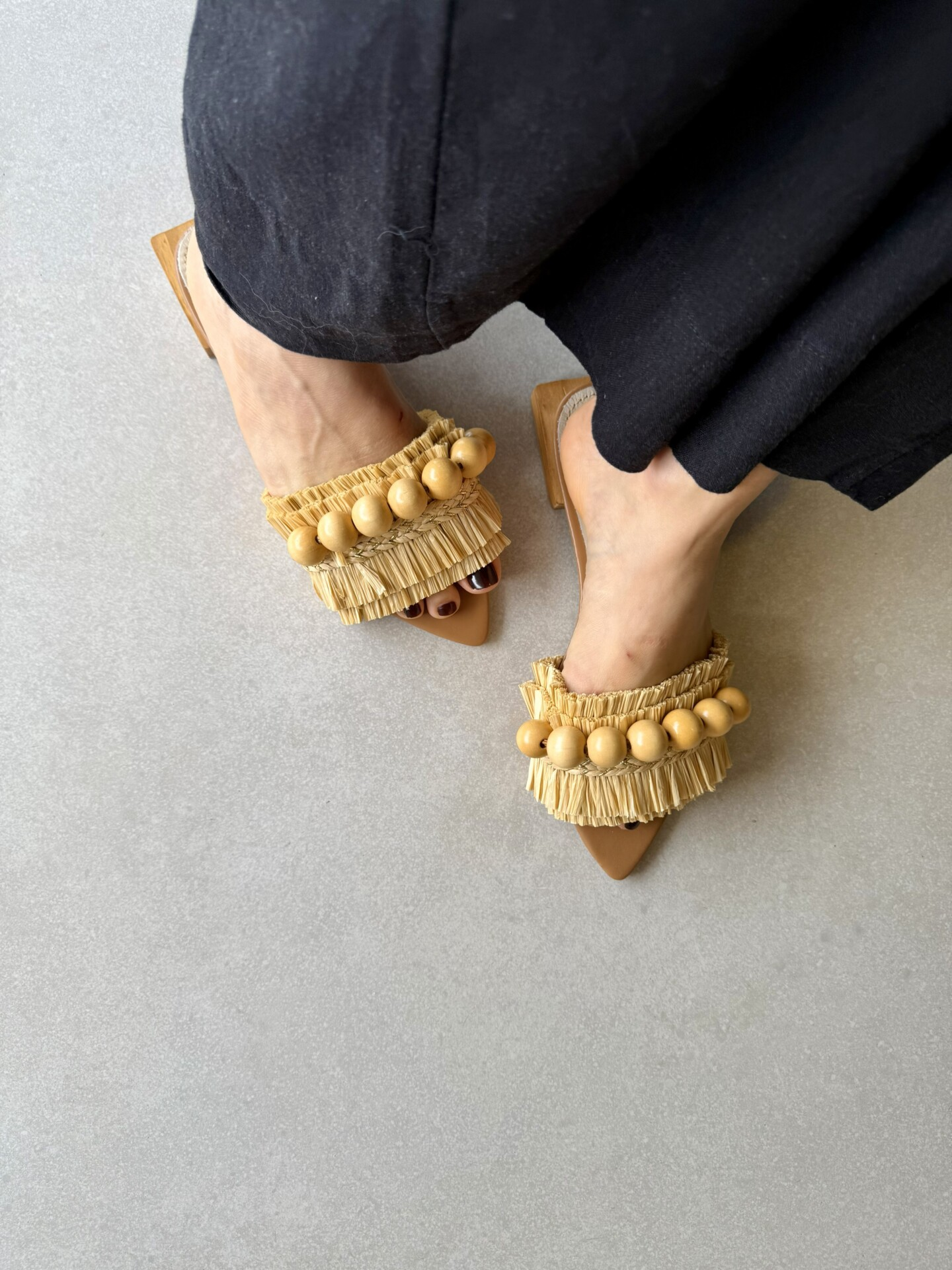 Tamanco Feminino em Couro e Palha Orla - Imagem 3