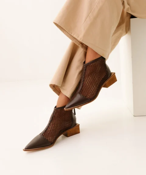 Bota em Couro Tressê Treccia