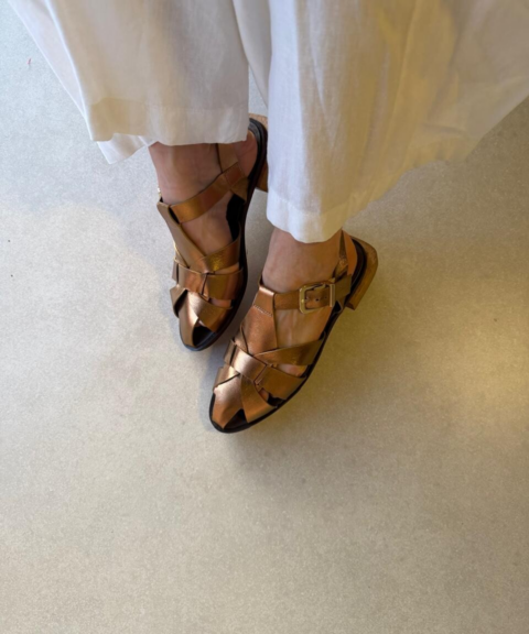 Sandália Fisherman em Couro Pêcheur