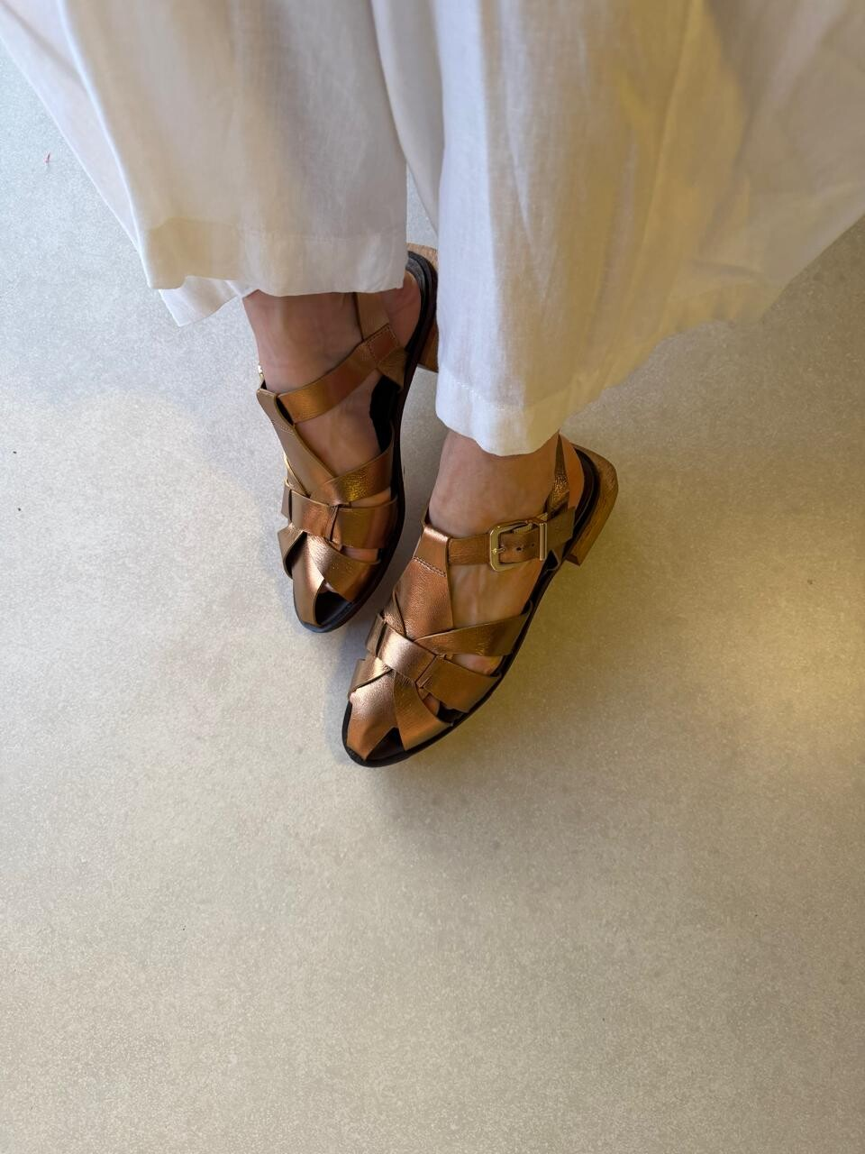 Sandália Fisherman em Couro Pêcheur